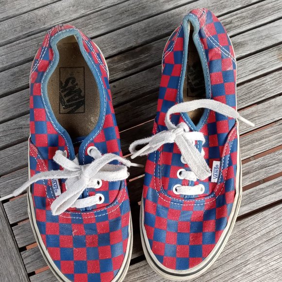 vans authentic blue red